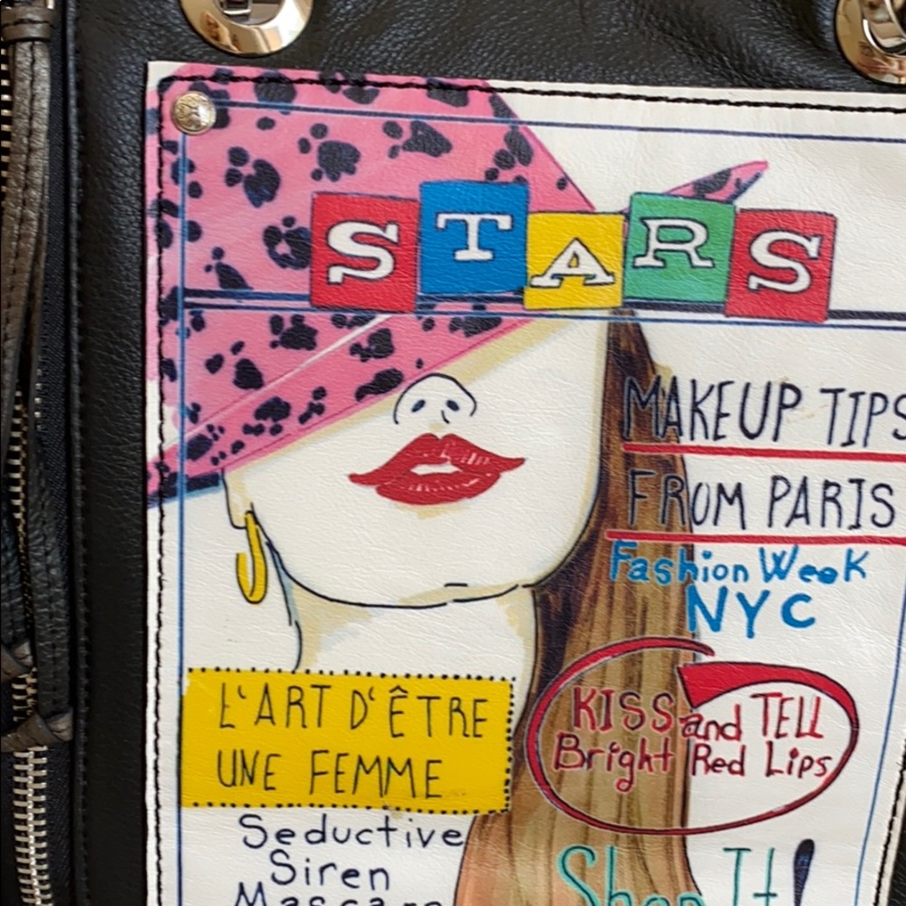 Brighton stars multi color shoulderbag  height is 14 width  13 drop from handle